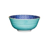 Bol Buddha bowl - motifs chevrons bleus - Visuel 0