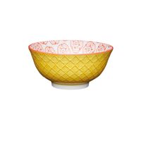 bol Buddha bowl - motif floral jaune - Visuel 0