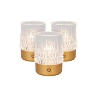 Lot de 3 lampes Lily or mat - Visuel 1