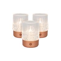 Lot de 3 lampes Lily cuivre - Visuel 1
