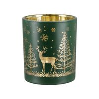 Bougeoir Sapin en verre H8cm - Visuel 0