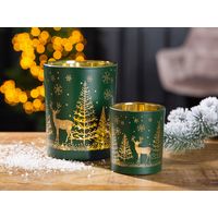 Bougeoir Sapin en verre H12.5cm - Visuel 0