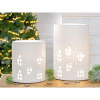 Lampe la Ville porcelaine H28cm - Visuel 2