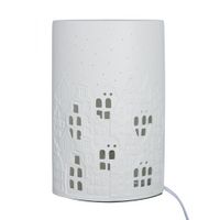 Lampe la Ville porcelaine H28cm - Visuel 1