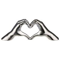 Sculpture main coeur argent - Visuel 1