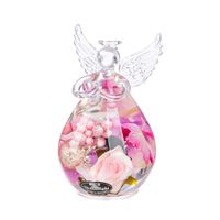 Dreamlight, figure, ange petit, "Pink Love", verre, rose, unité 6 - Visuel 0