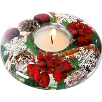 Bougeoir Noel D10,5cm - Visuel 0
