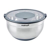 Bol mixeur fond silicone 20 cm + couvercle - Visuel 0
