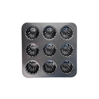 Plaque 9 madeleines Coquillages anti-adhérente - Visuel 0