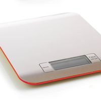 Balance de cuisine inox 5 kg rouge - Visuel 1