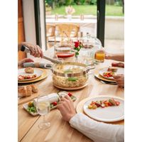 Casserole en verre 20 cm 4,2 L avec couvercle - Visuel 1