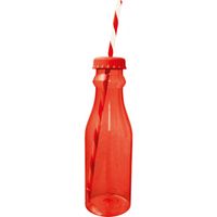 Bouteille SODA avec paille rouge - Visuel 1
