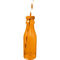 Bouteille SODA avec paille orange - Visuel 1
