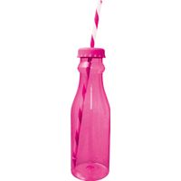Bouteille SODA avec paille rose - Visuel 0