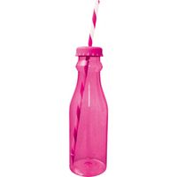 Bouteille SODA avec paille rose - Visuel 1