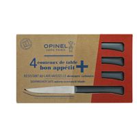 Lot de 4 couteaux à steak BON APPETIT + gris - Visuel 0
