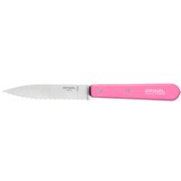 Couteau N°113 lame crantée inox 10 cm fuschia - Visuel 0