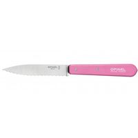 Couteau N°113 lame crantée inox 10 cm fuschia - Visuel 1