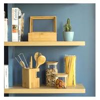 Boîte en verre carrée avec couvercle bambou 800 ml - Visuel 1