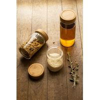 Boîte en verre ronde avec couvercle bambou 450 ml - Visuel 4