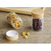 Set de 3 pots en verre avec couvercle bambou 75 ml - Visuel 1