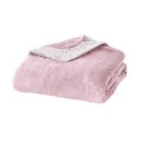 Plaid cosy rose 150 x 200 cm - Visuel 0