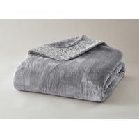 Plaid cosy gris 150 x 200 cm - Visuel 1