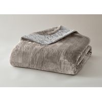 Plaid cosy taupe 150 x 200 cm - Visuel 1