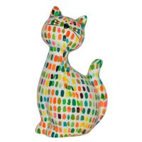 Tirelire chat Caramel blanc - Visuel 0