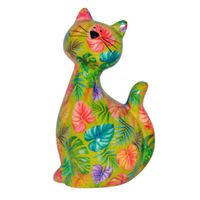 Tirelire chat Caramel Vert - Visuel 0