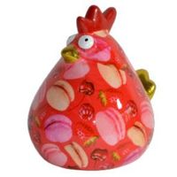Tirelire poule Matilda décors Macarons - Visuel 0