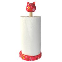 Dévidoir essuie-tout chat caramel ROUGE - Visuel 0