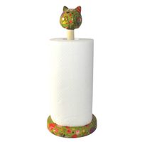 Dévidoir essuie-tout chat caramel VERT - Visuel 0