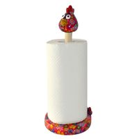 Dévidoir essuie-tout poule Matilda rouge - Visuel 0