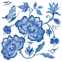 Serviettes en papier Princess Peony - Visuel 0