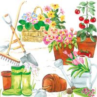 Serviettes en papier jardin Happy - Visuel 0