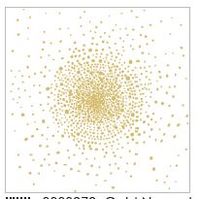 Serviettes en papier - paquet de 20 GOLD NUGGETS WHITE - Visuel 0