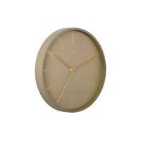 Horloge belle numbers métal vert mousse 35cm - Visuel 1