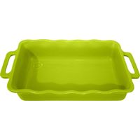 Plat à four rectangulaire 34 cm vert pomme - Visuel 0