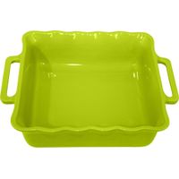 Plat à four carré 31,5 cm vert pomme - Visuel 0