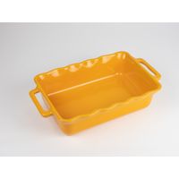 Plat à four rectangulaire Délices jaune safran 38cm - Visuel 0