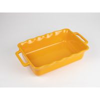Plat à four rectangulaire Délices jaune safran 31cm - Visuel 0