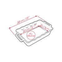 PLAT À FOUR RECTANGULAIRE DÉLICES NOIR 38CM - Visuel 1