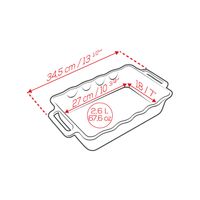 PLAT À FOUR RECTANGULAIRE DÉLICES NOIR 34,5CM - Visuel 1