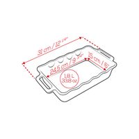 PLAT À FOUR RECTANGULAIRE DÉLICES NOIR 31CM - Visuel 1