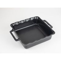 Plat carré Délice Noir ardoise 31,5 cm - Visuel 0