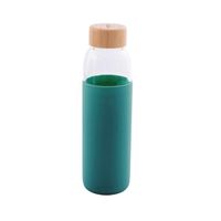 Bouteille verre borosilicate 580 ml vert pétrole - Visuel 0