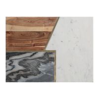 Planche de service marbre/acacia 39,5 x 30 cm - Visuel 0