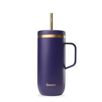 Cold cup isotherme inox avec anse - Matt - Violet obscur & Or - 600ml - Visuel 1