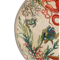 Plat rond en mélamine Sealife 42cm - Visuel 1